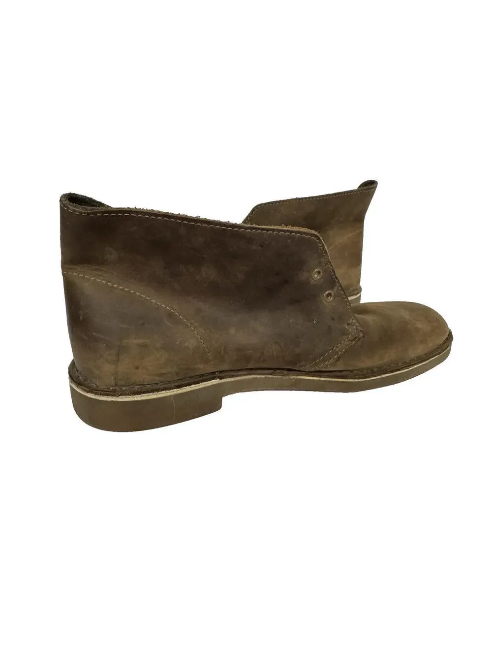(RC) Clarks Desert Trek Brown Leather Chukka Boots Men 11M Distressed Casual